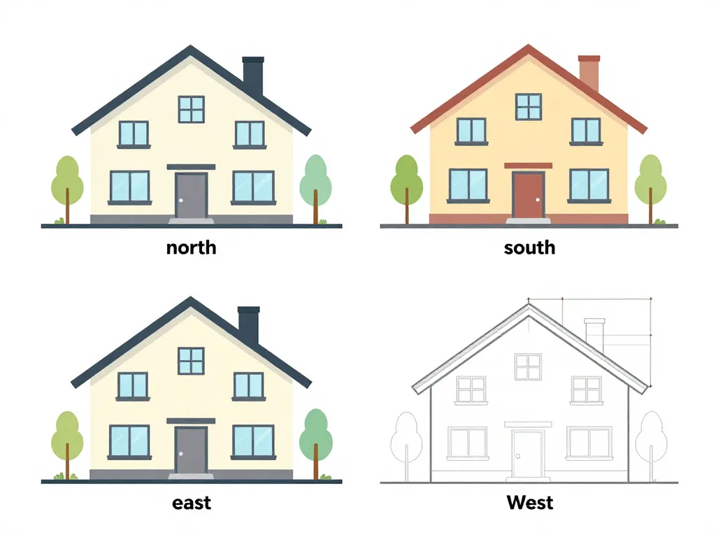 schema concept plan des facades et toitures vues facades toiture