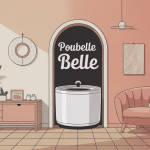 poubelle belle intégrée dans un intérieur décoratif