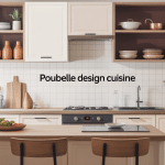 Cuisine moderne avec poubelle design cuisine bien intégrée
