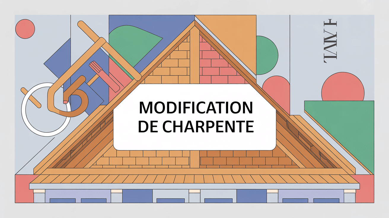 illustration prix modification charpente maison coupe