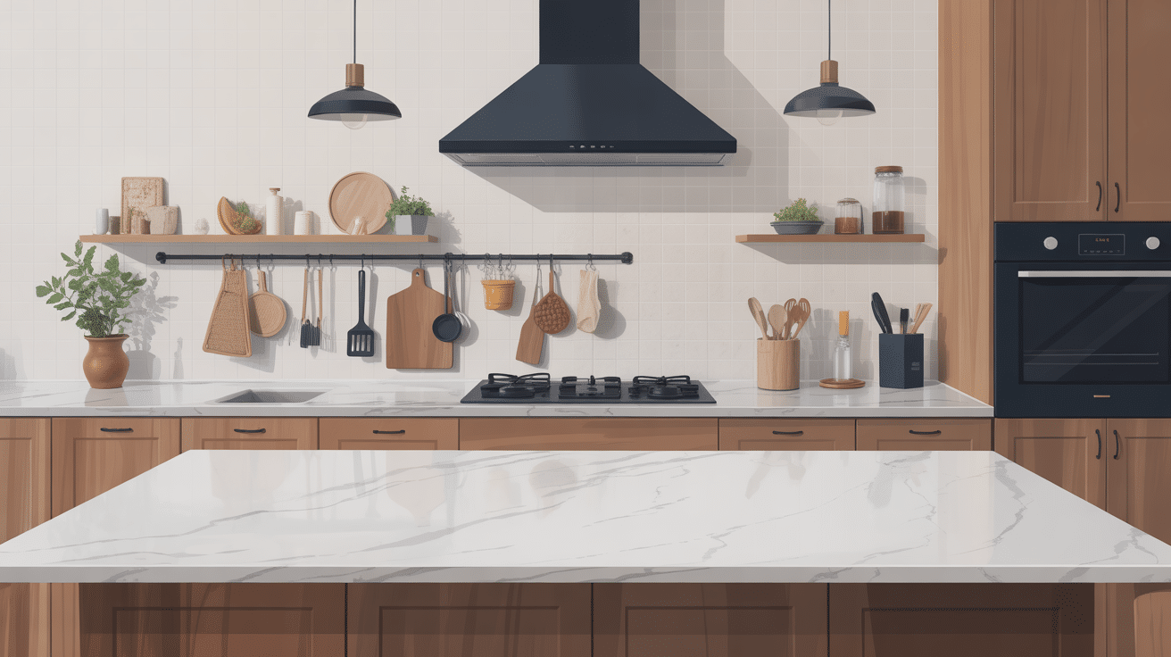 illustration prix plan de travail marbre cuisine