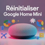 Illustration reinitialiser google home mini moderne 3D