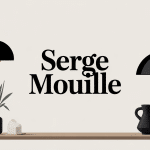 Illustration design Serge Mouille lampes noires bras fins