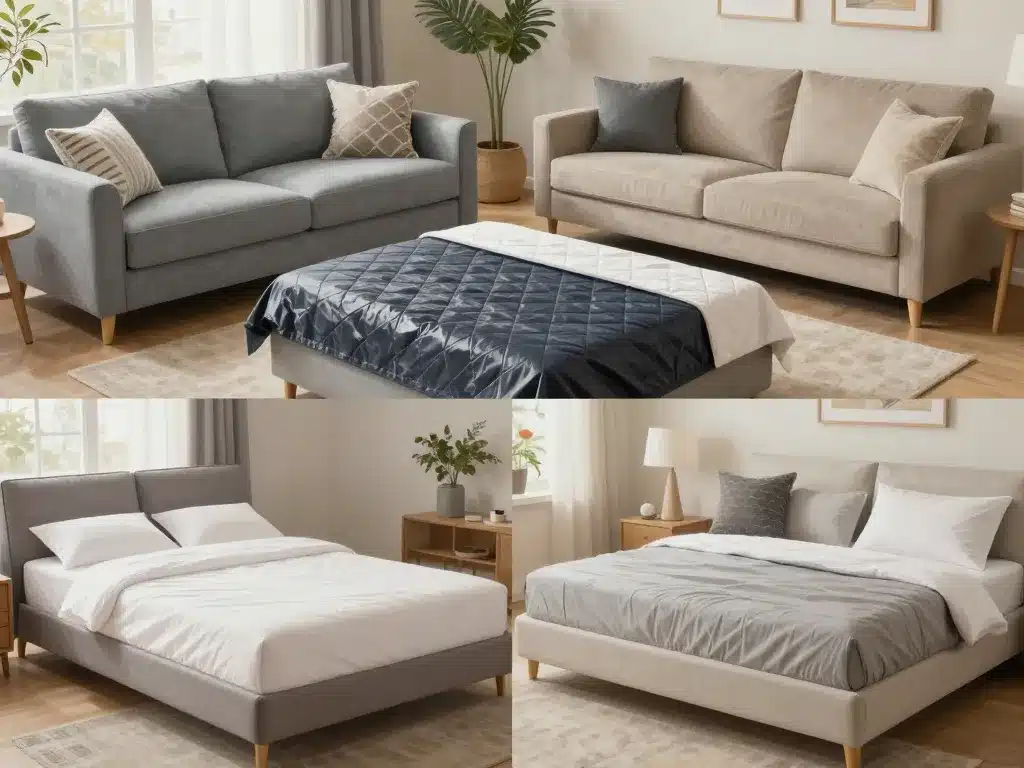 housse clic clac 140x200 différents styles salon