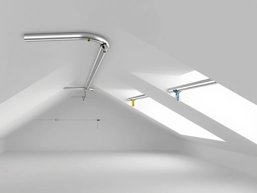 Fixations de rideaux sous pente rails et câbles