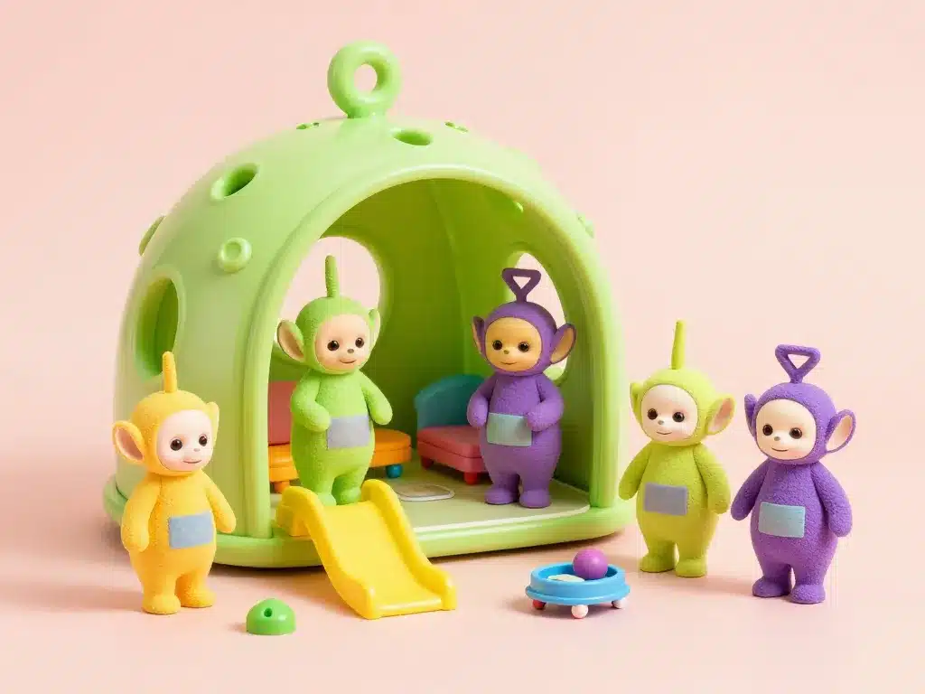 jouets teletubbies maison maquette et figurines