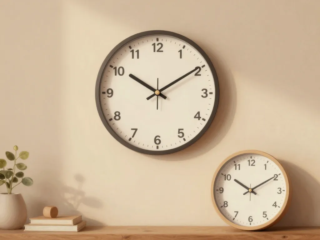 illustration confort quotidien tic tac horloge