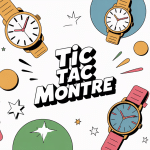 illustration univers tic tac montre colorée