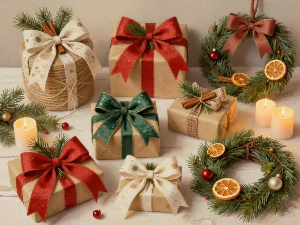 idee variante créative noeud noel décoration personnalisée