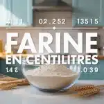 Cuisine moderne avec farine en centilitres et balance cassée