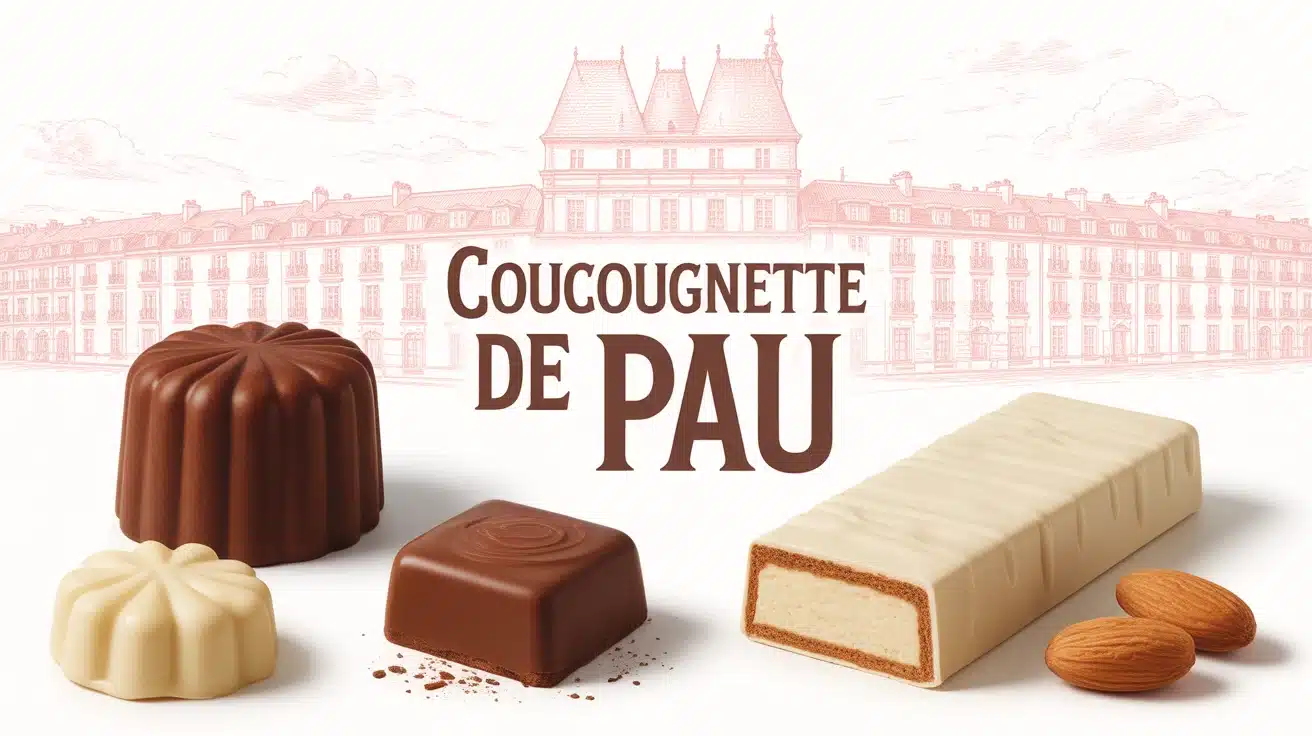 Illustration coucougnette de Pau avec Henri IV et Béarn en arrière-plan