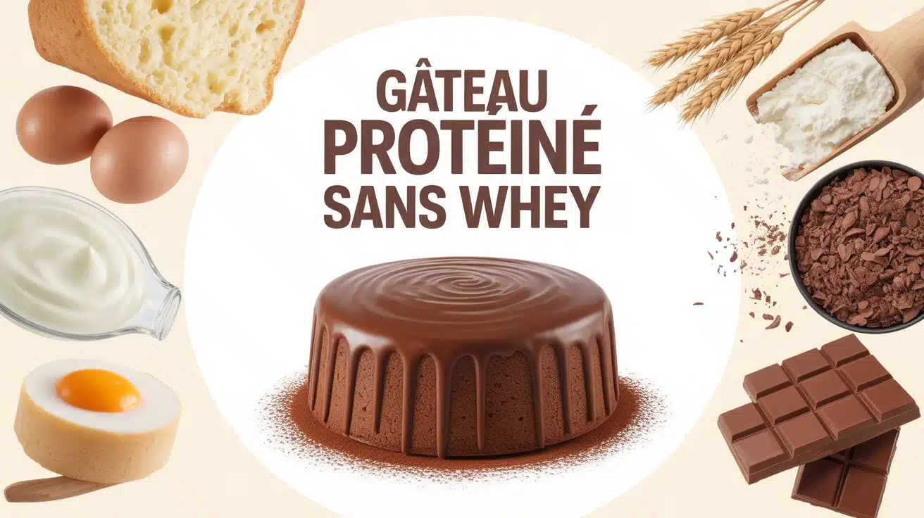 Gâteau protéiné sans whey au chocolat avec ingrédients naturels