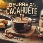 Illustration colorée beurre de cacahuète avec ingrédients et plats
