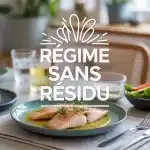 repas sain regime sans residu poisson vapeur riz blanc salade