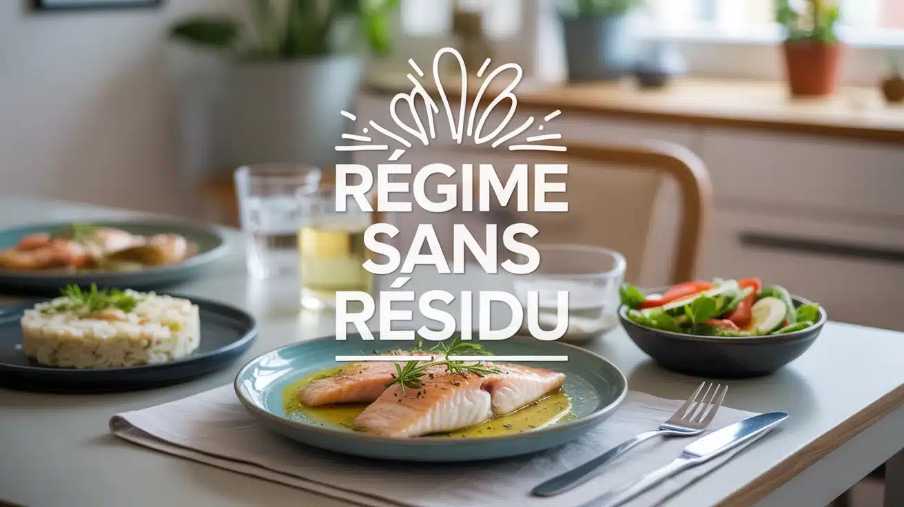repas sain regime sans residu poisson vapeur riz blanc salade