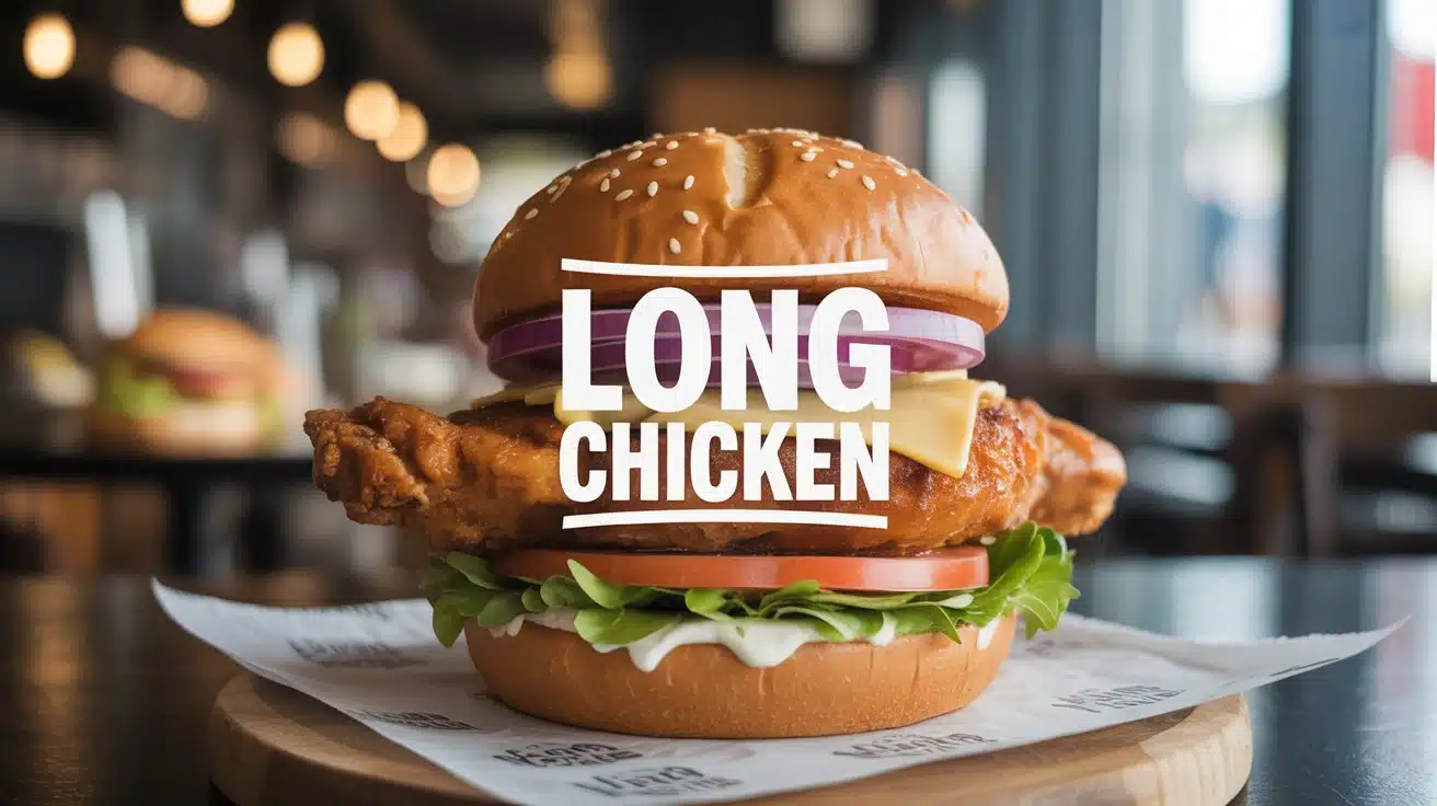 burger Long Chicken pain moelleux poulet croustillant salade fraîche