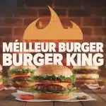 assortiment de meilleur burger Burger King avec flamme stylisée