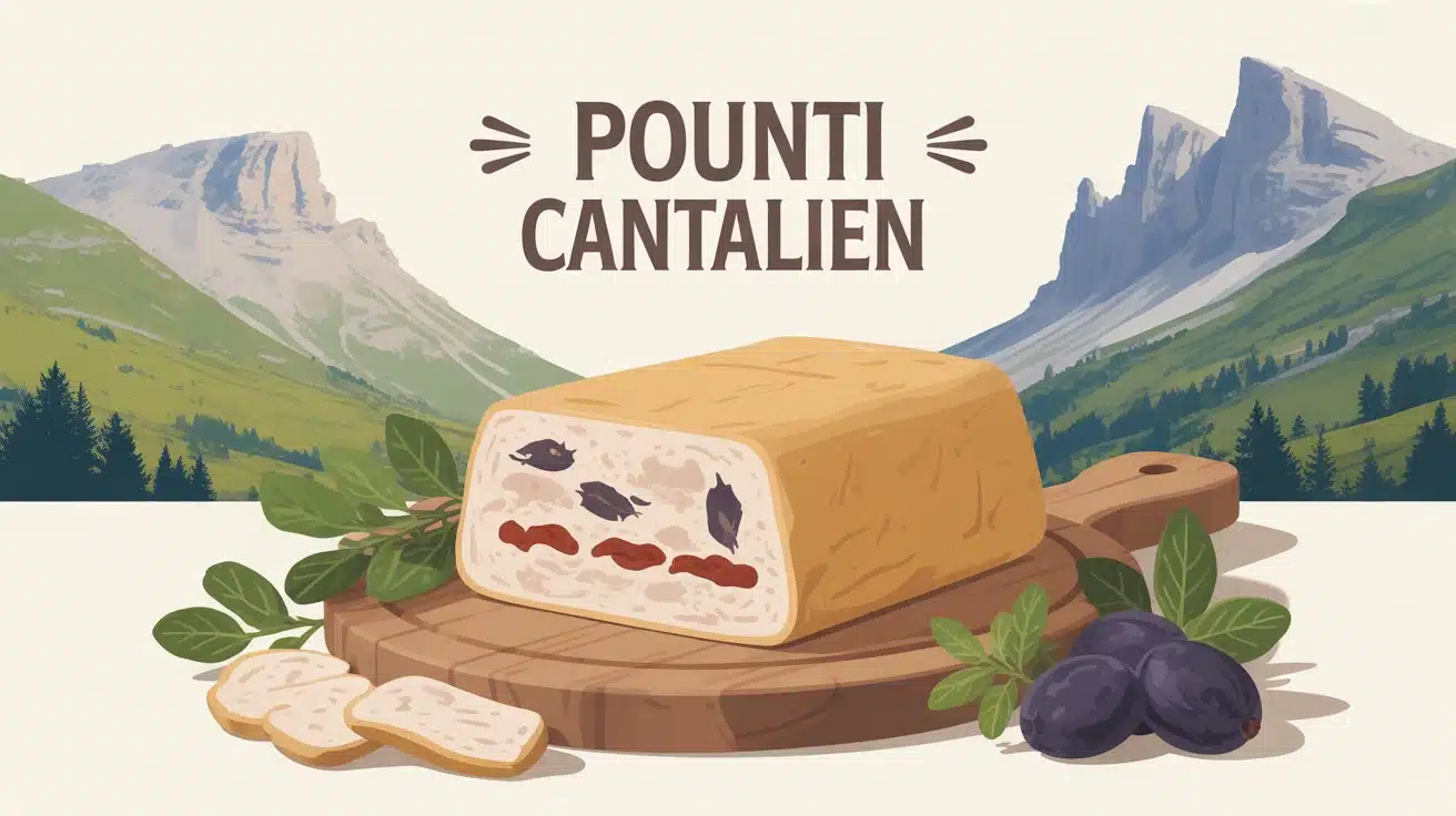 Terrine pounti cantalien avec blettes pruneaux et lard