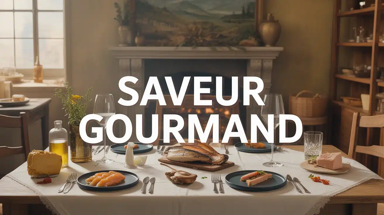 table elegante avec produits saveur gourmand artisanaux