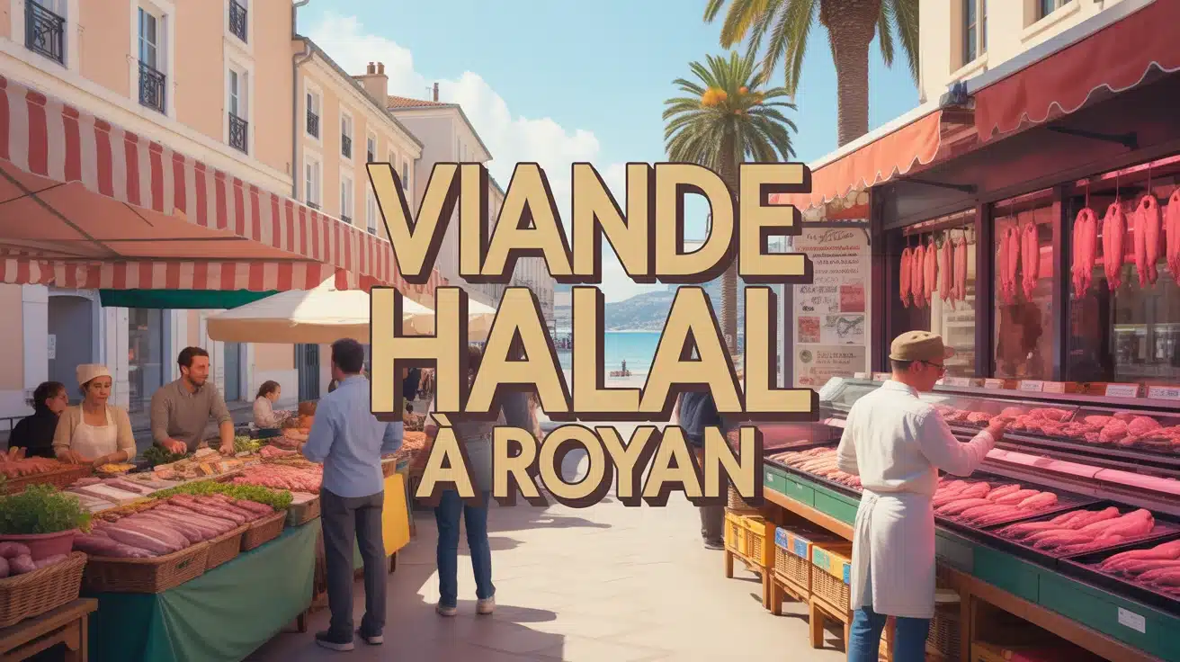 Marché artisanal avec viande halal à Royan