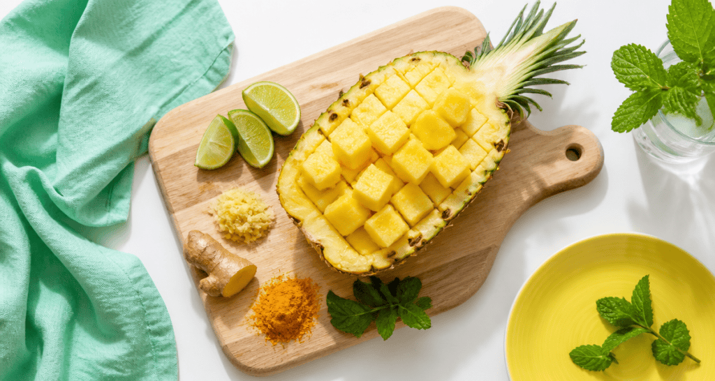 10 bienfaits de l ananas ananas découpé vitamine C