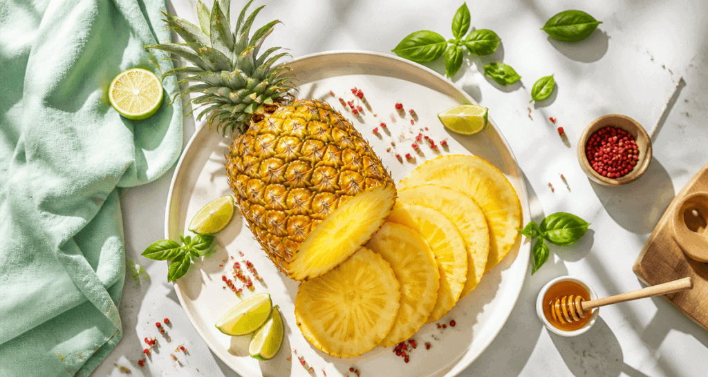 comment savoir si un ananas est mûr sur une assiette