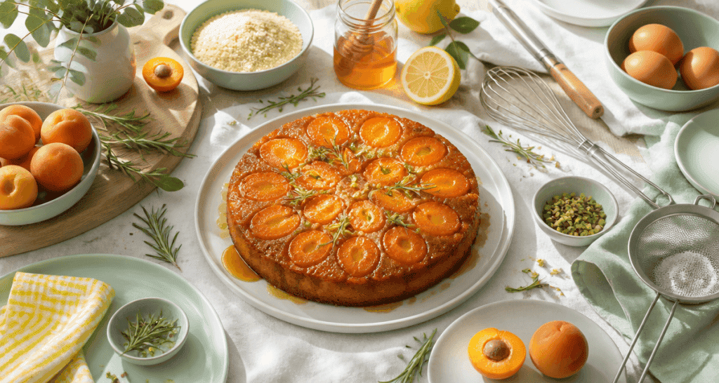 dessert abricot gâteau renversé caramélisé