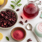 fleur d'hibiscus séchée infusion poudre