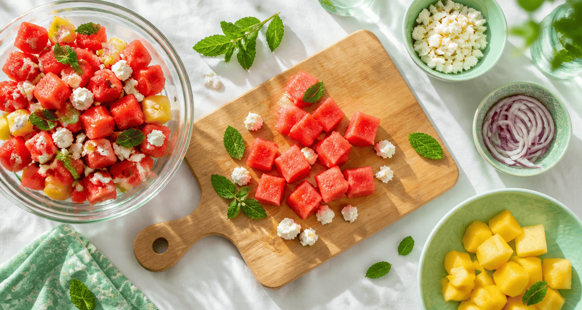 la pasteque est elle calorique salade pastèque feta menthe