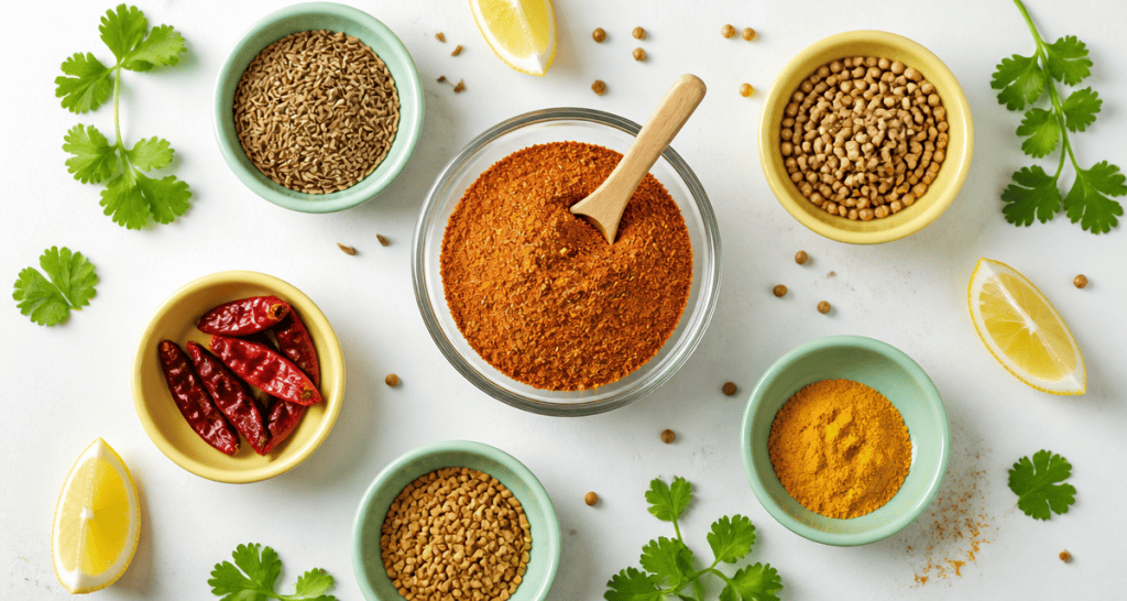 épices tandoori maison en bol vue du dessus