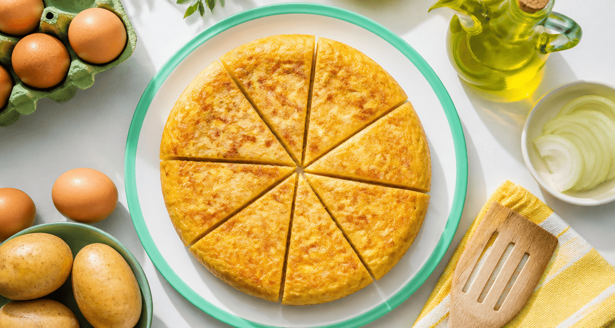 recette en espagnol tortilla sur assiette