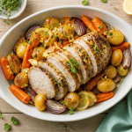 recette filet de dinde au four moelleux avec légumes rôtis
