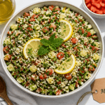 recette taboulé méditerranéen vue plat ingrédients