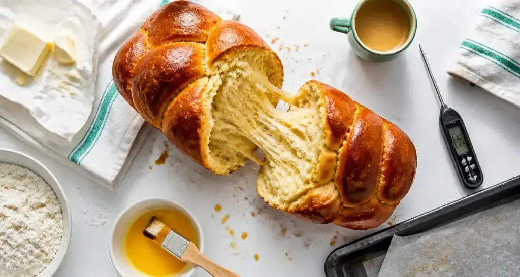 Brioche cuisson 180°C : mie filante, brioche maison dorée