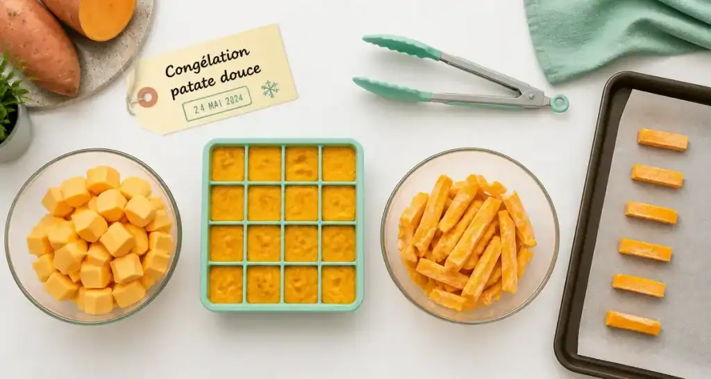 Congeler patate douce : dés, purée et frites sans texture spongieuse