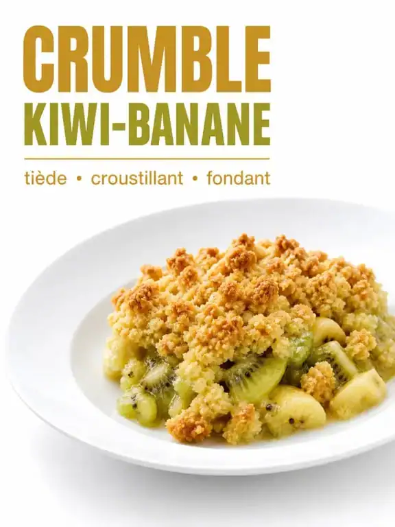 Recette de crumble kiwi-banane pour utiliser des kiwis mûrs