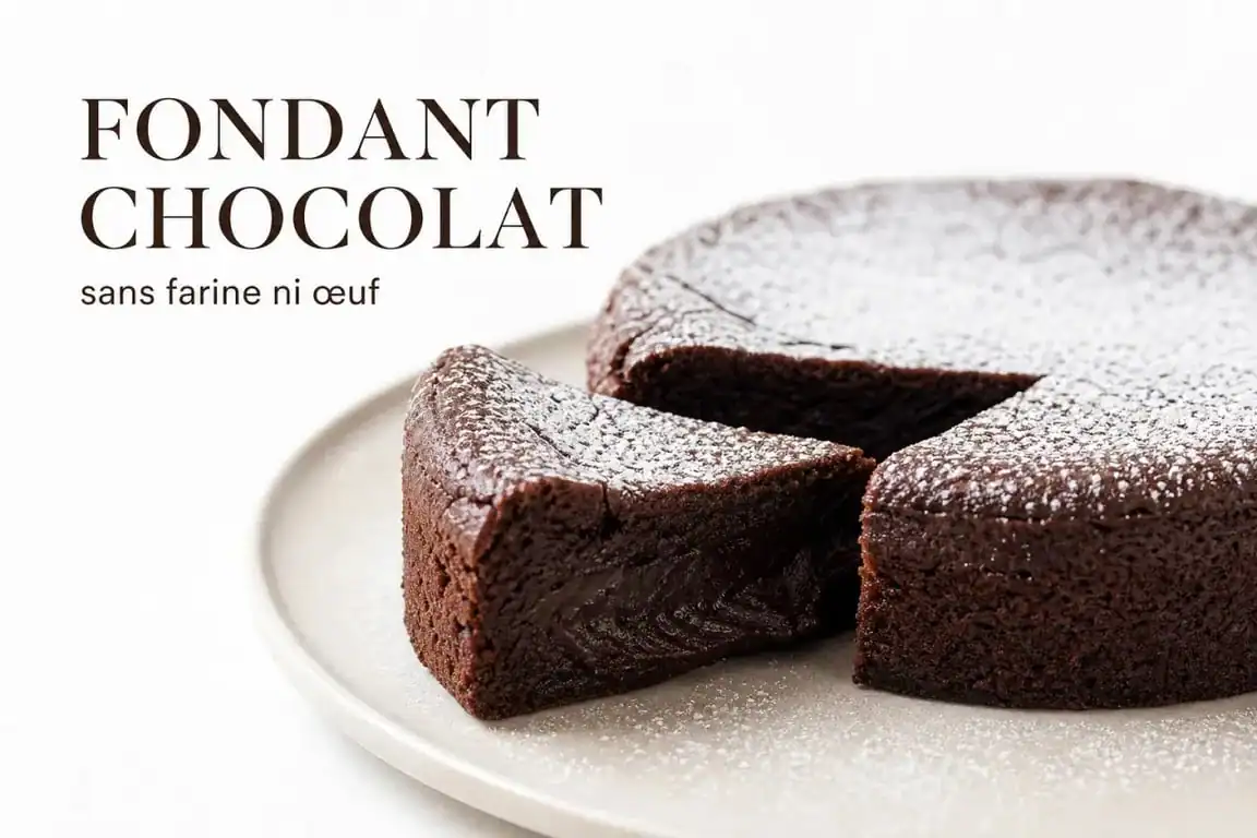 Fondant au chocolat sans farine et sans œuf, recette gourmande et facile