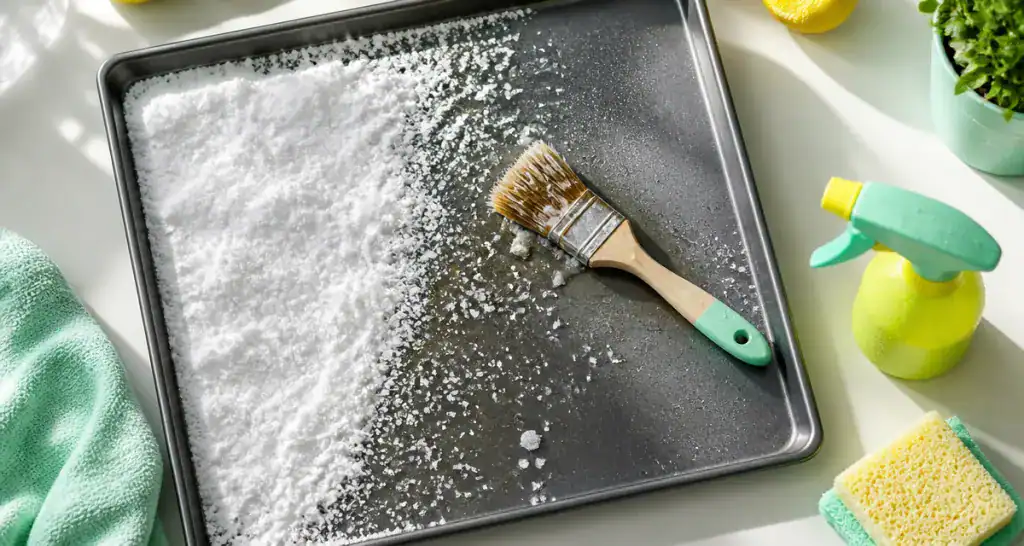 nettoyer plaque four avec bicarbonate sel savon noir