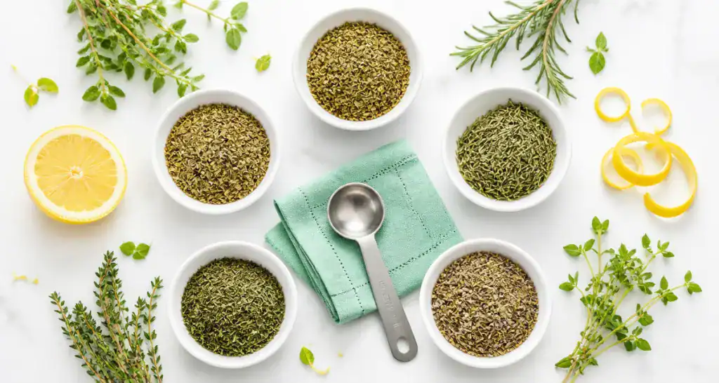 par quoi remplacer le thym bols herbes séchées