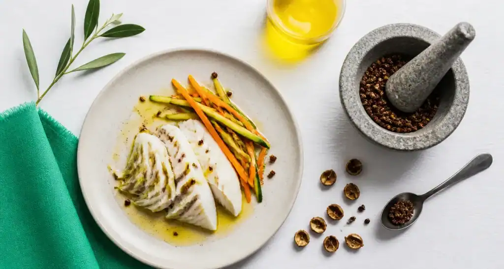 Poivre de timut sur notes de pamplemousse, plat gourmand