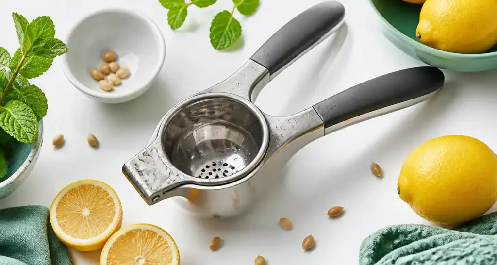Presse citron manuel en acier inoxydable, prêt pour extraire du jus de citron