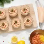 Verrine apéro à congeler, mousse saumon-chèvre en verrines