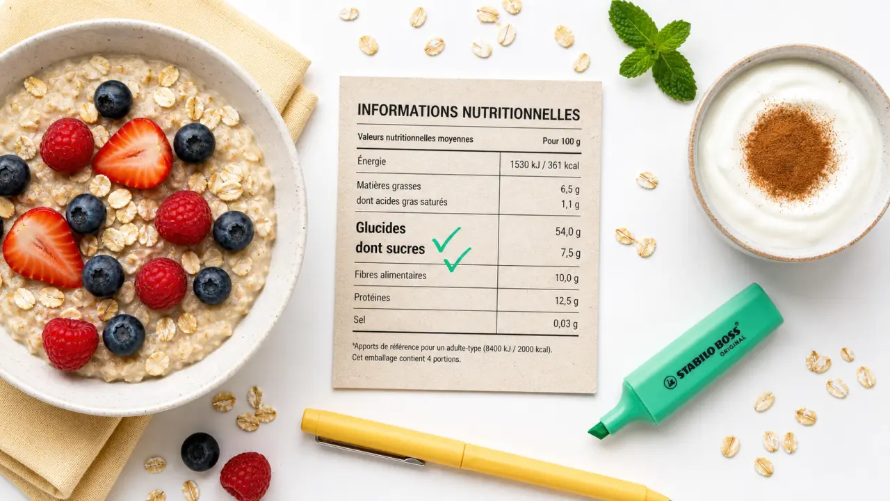 Différence entre glucide et sucre : étiquette nutritionnelle « glucides dont sucres »
