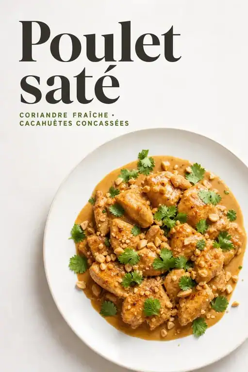 Poulet à la sauce saté, une idée gourmande avec quoi manger du beurre de cacahuète