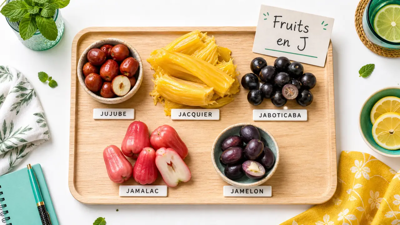 Fruit commencant par J : jujube, jacquier, jaboticaba, jamalac, jamelon