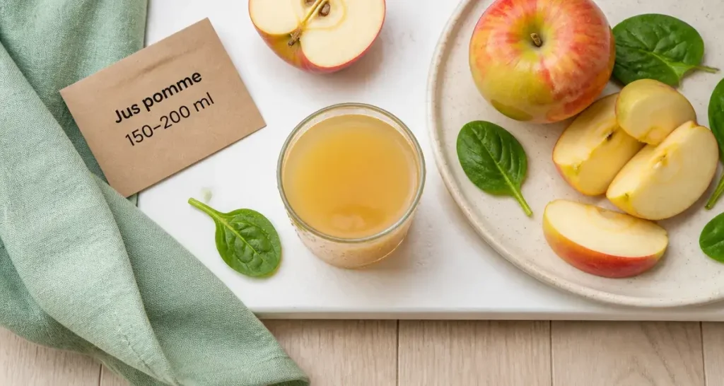 Jus de pommes bienfaits, à consommer en surveillant le sucre