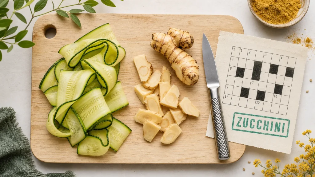Légume en Z : zucchini, zédoaire et la règle pour trancher au petit bac
