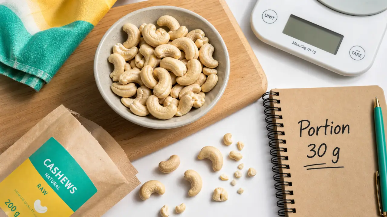 Noix de cajou calories : portion 30 g nature ou salées