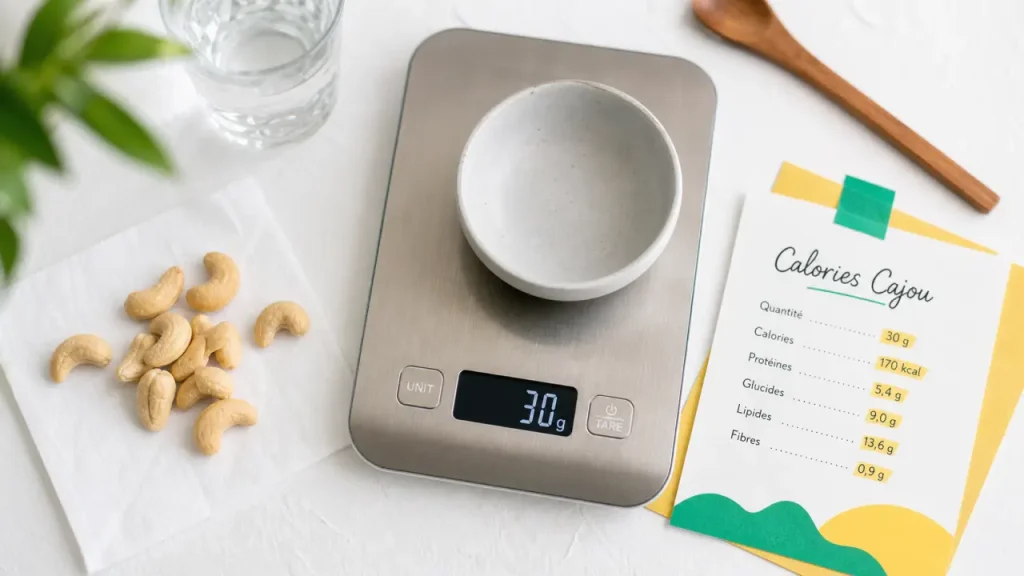 Noix de cajou calories : 30 g, nature ou salées, ce qui change vraiment