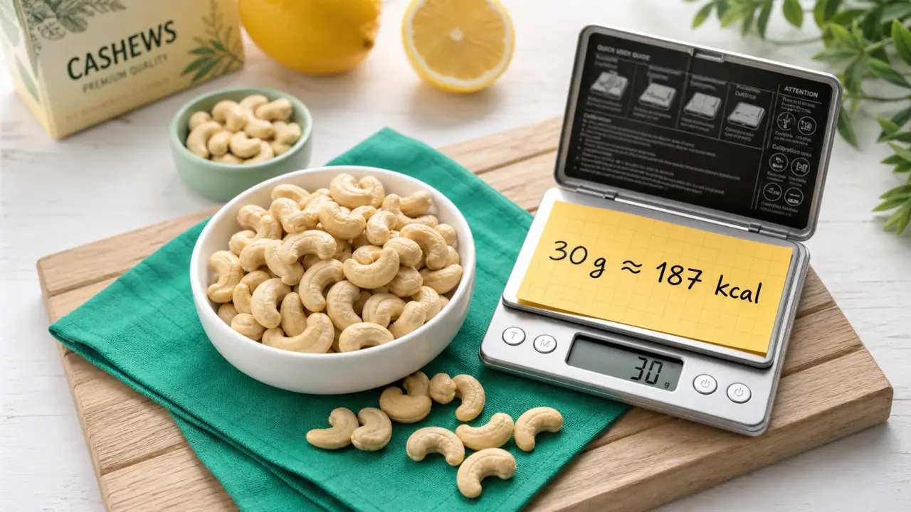 Noix de cajou calories : 30 g nature ou salées